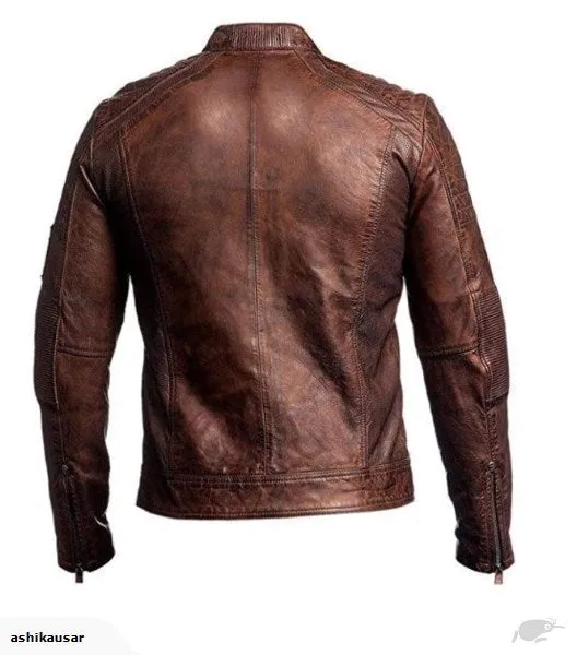 Cafe Racer Mens Leather Jacket