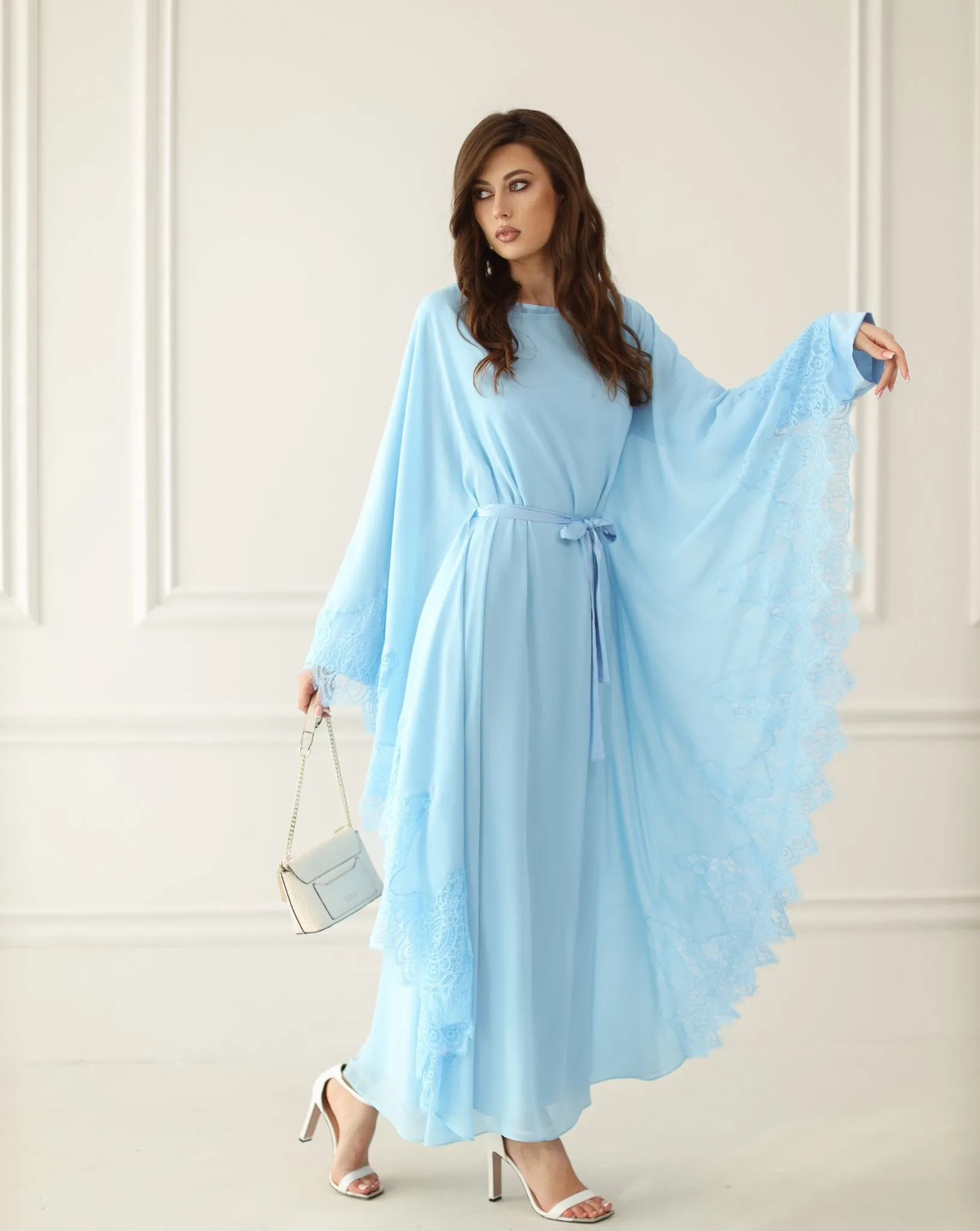 Lamia Chiffon Abaya With Slip Dress